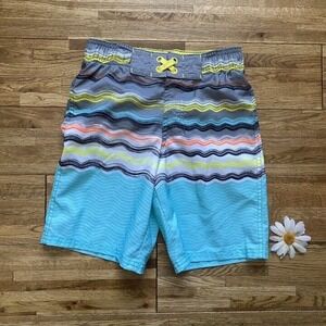 Cat & Jack Striped Swim Trunks Size S 6-7‎